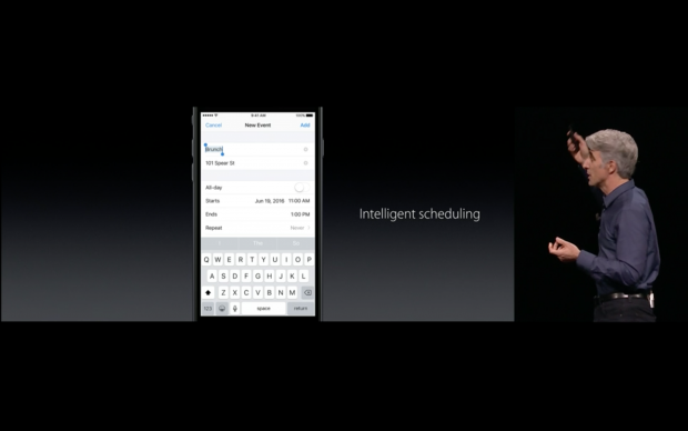 Apple zeigt iOS 10. (Bild: Apple/Screenshot: Golem.de)